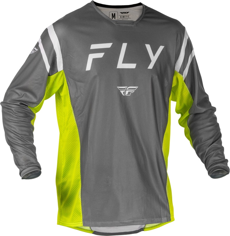 Maillot FLY RACING Kinetic Mesh - gris/jaune