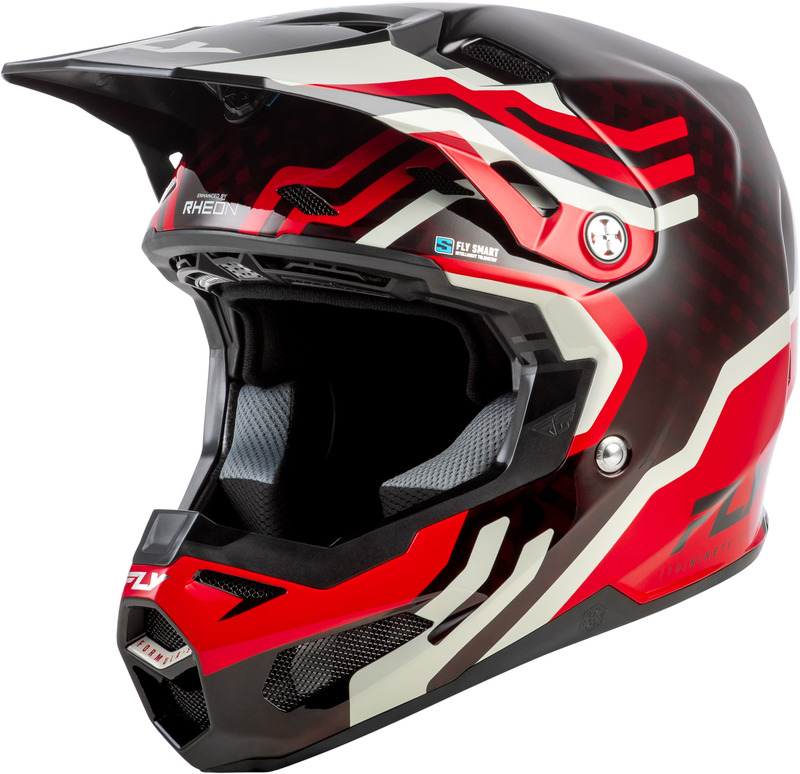 Casque FLY RACING Formula S Carbon Byte - Red Carbon/gris