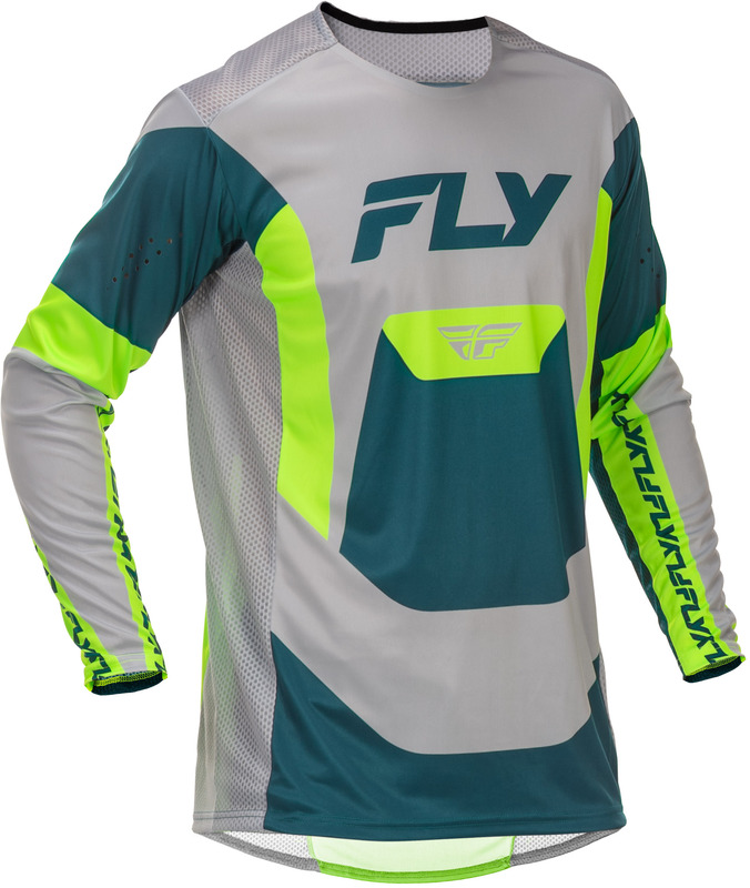Maillot FLY RACING Lite - gris/Lime/Teal 