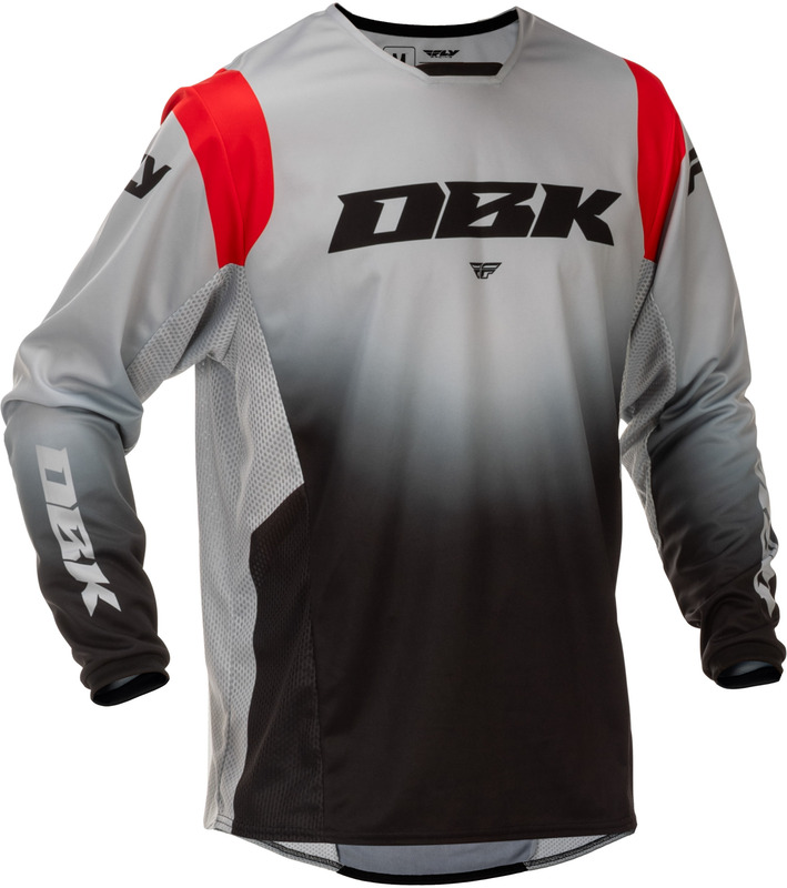 Maillot FLY RACING Kinetic DBK Special Edition - gris/noir/rouge
