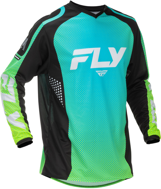 Maillot FLY RACING F-16 - Aqua/noir/blanc 