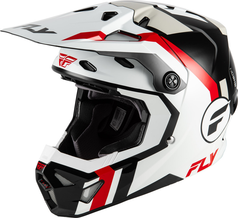 Casque FLY RACING Formula CP Seal - blanc/noir/rouge