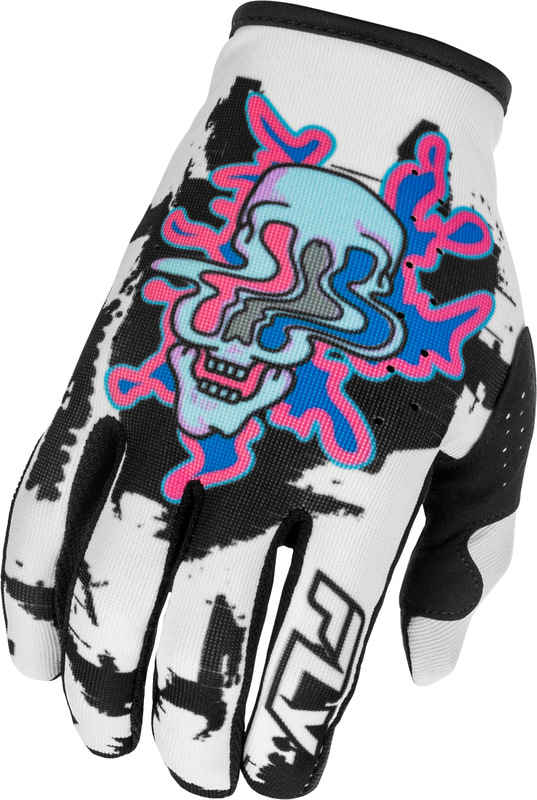 Gants FLY RACING Lite Warp Special Edition - blanc/bleu/rose 