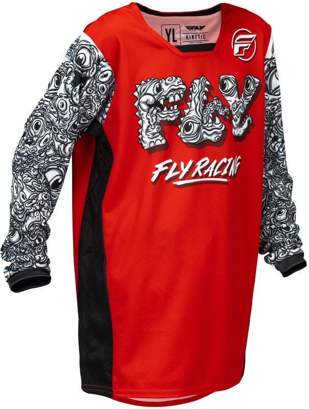 Maillot enfant FLY RACING Kinetic Mutant - rouge/noir/blanc 