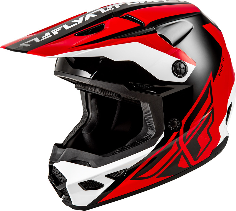 Casque FLY RACING Kinetic Crest - rouge/noir/blanc 