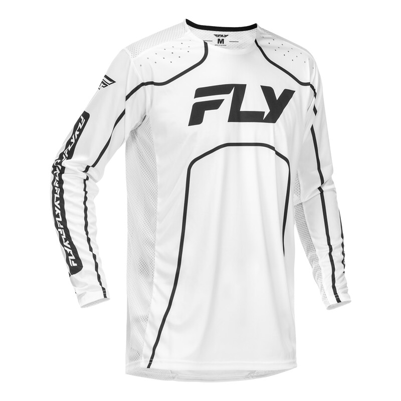 Maillot vélo enfant FLY RACING Rayce - blanc/noir 