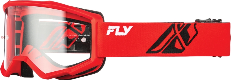 Masque FLY RACING Focus rouge/noir - écran clair 