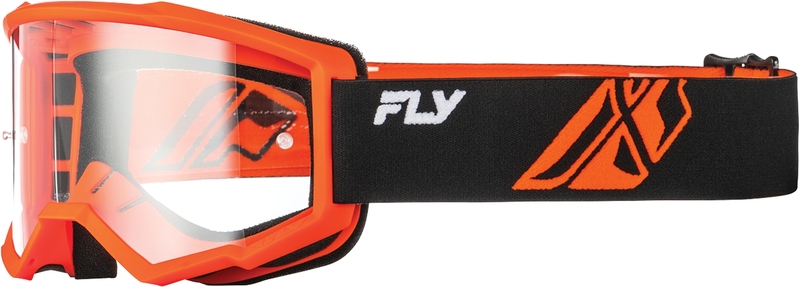Masque FLY RACING Focus noir/orange - écran clair 