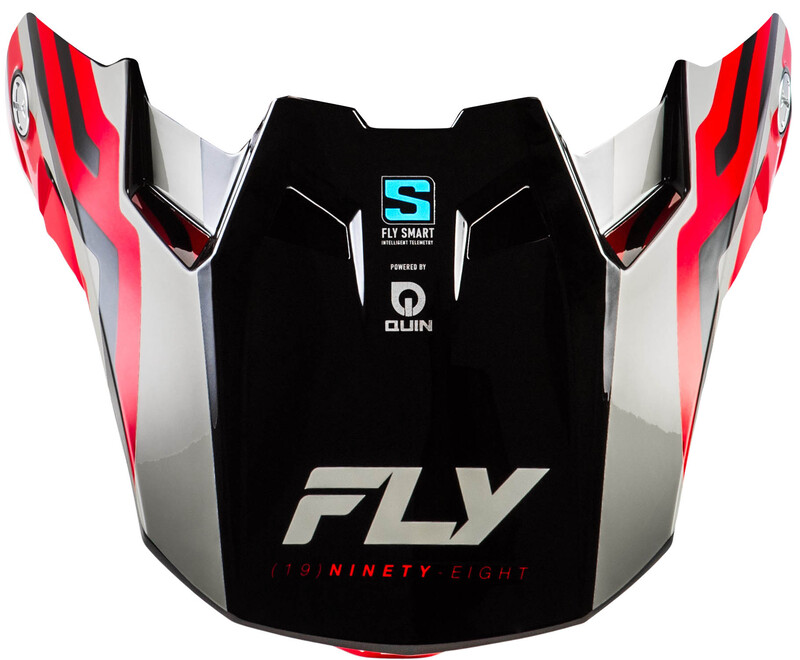 Visière FLY RACING Formula S Carbon Byte - Red Carbon/rouge/gris 