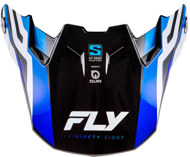 Visière FLY RACING Formula S Carbon Byte - Blue Carbon/bleu/blanc 