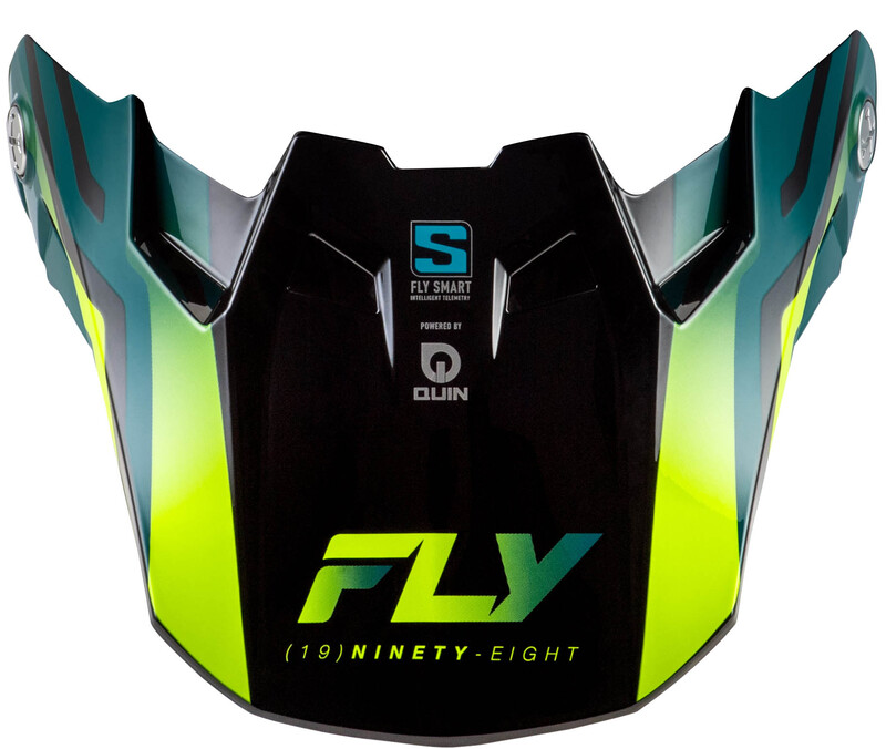 Visière FLY RACING Formula S Carbon Byte - Black Carbon/Teal/Lime 