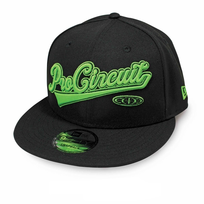 Casquette PRO CIRCUIT snapback - noir/vert fluo 
