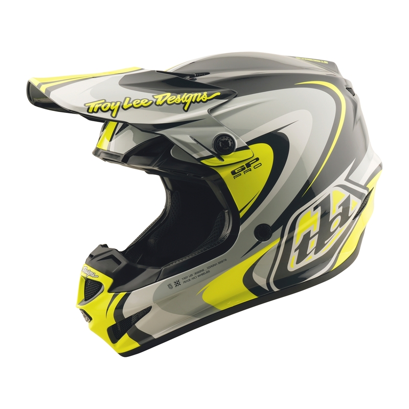 Casque TROY LEE DESIGNS GP Pro Crossover - gris/jaune 