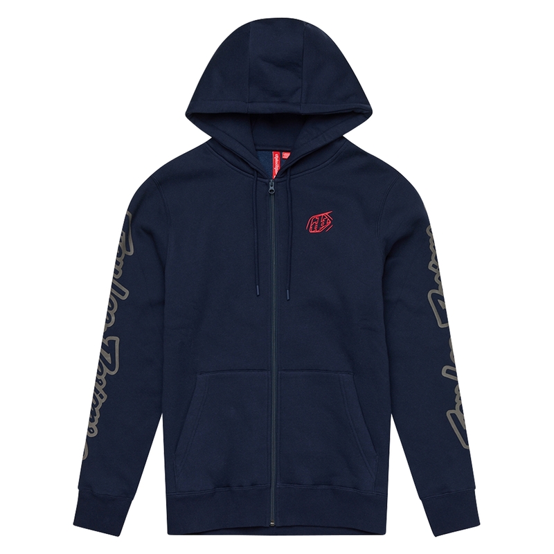 Hoodie TROY LEE DESIGNS Zip Up Branded - Navy 