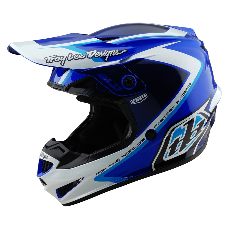 Casque TROY LEE DESIGNS GP Shutter - bleu/blanc 