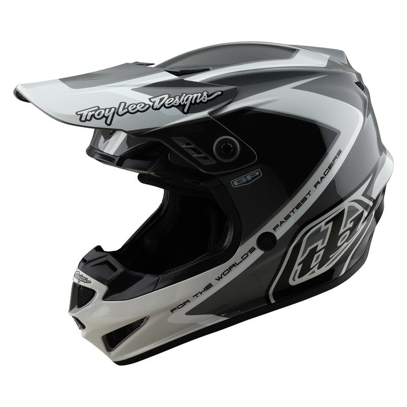 Casque TROY LEE DESIGNS GP Shutter - gris/blanc 