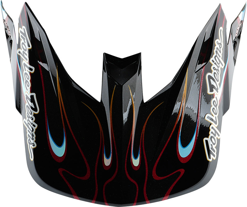 Visière TROY LEE DESIGNS SE5 Carbon Torched - noir/rouge