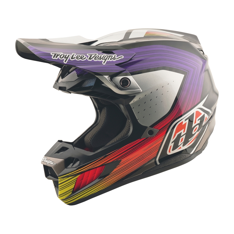 Casque TROY LEE DESIGNS SE5 Carbon Stripes - noir/violet 