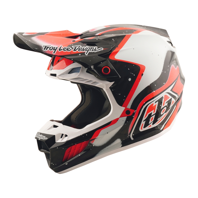 Casque TROY LEE DESIGNS SE5 Carbon Membrane - noir/rouge 