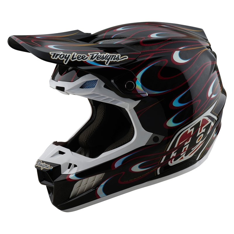 Casque TROY LEE DESIGNS SE5 Carbon Torched - noir/rouge