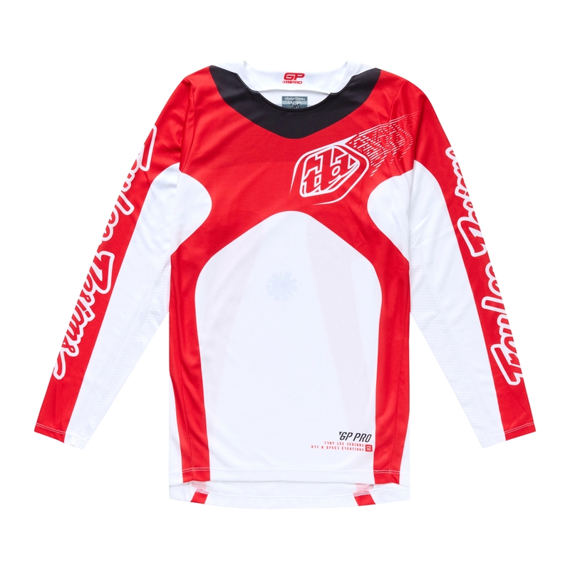 Maillot TROY LEE DESIGNS GP Pro Frames - blanc/rouge 