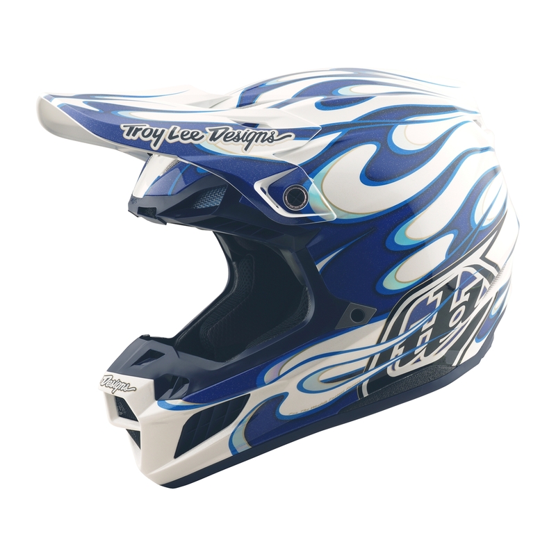 Casque TROY LEE DESIGNS SE5 Composite Torched - bleu 