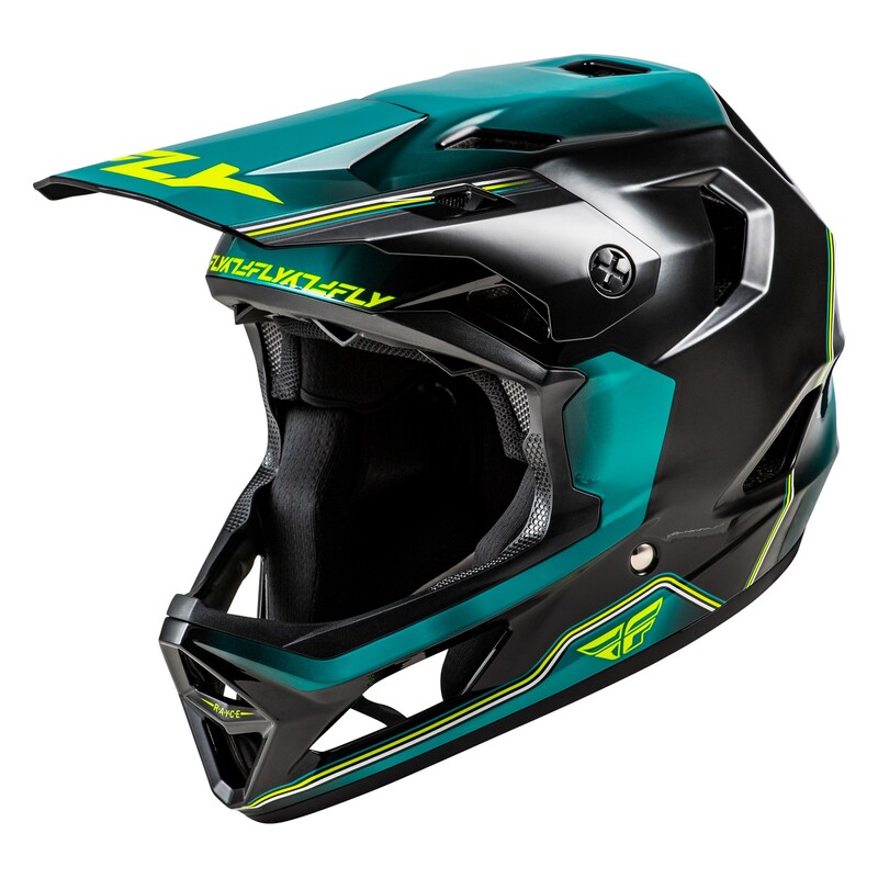 Casque enfant vélo FLY RACING Rayce Repeat - noir/Teal/Hi-Vis 