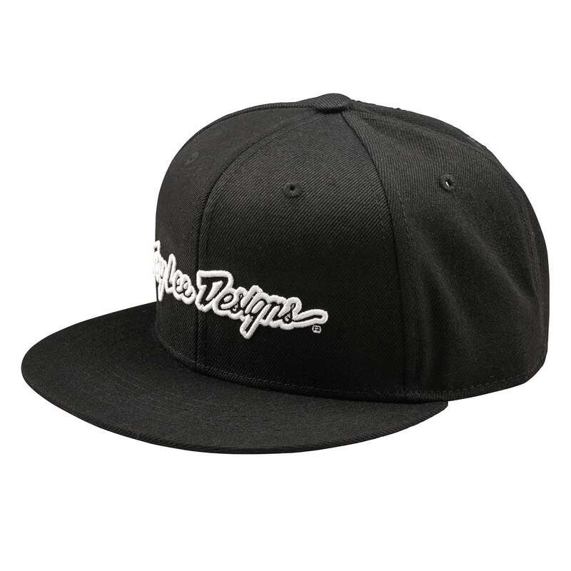 Casquette TROY LEE DESIGNS Flat Bill Snapback Signature - noir 