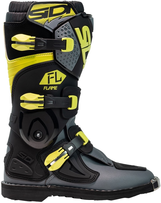 Bottes enfants SIDI Flame - noir / Citron / gris