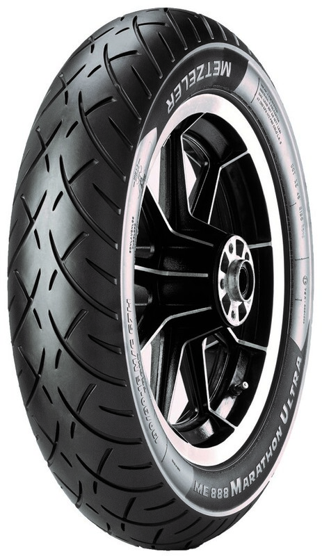 Pneu METZELER ME 888 MARATHON ULTRA (F) WW Flancs Blancs 130/90-16 M/C 67H TL 