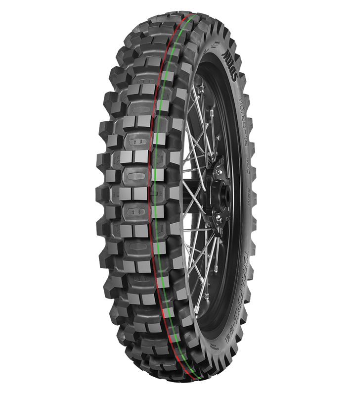 Pneu MITAS TERRA FORCE-MX MH 70/100-10 (2.50-10) 41M TT MEDIUM HARD TERRAIN RED GREEN NHS 